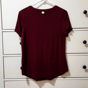 Old Navy Maroon Tee - Women's Small